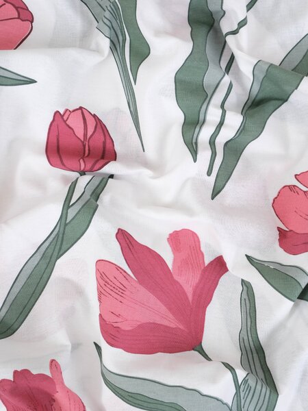 Bavlnená obliečka na vankúš Renforcé 40 × 40 cm – Tulipány