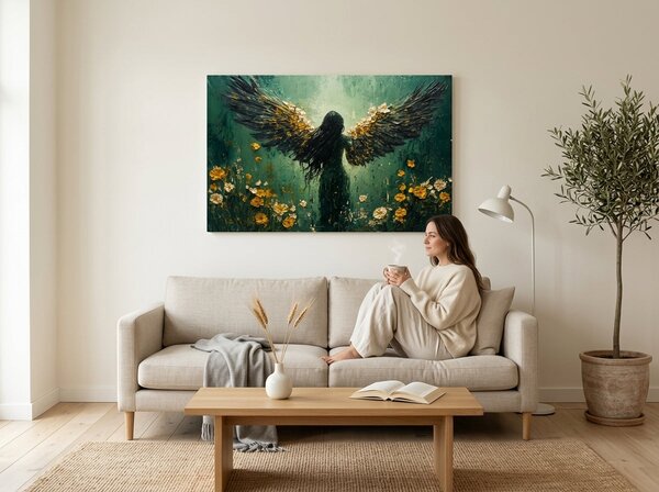 Obrazy anjelov Svetlo nádeje | dokončené rukou umelca - 40x60 cm