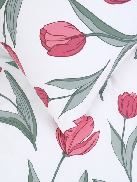Bavlnená obliečka na vankúš Renforcé 40 × 40 cm – Tulipány
