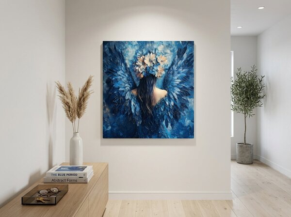 Obrazy anjelov Záhadná tvár | dokončené rukou umelca - 60x60 cm