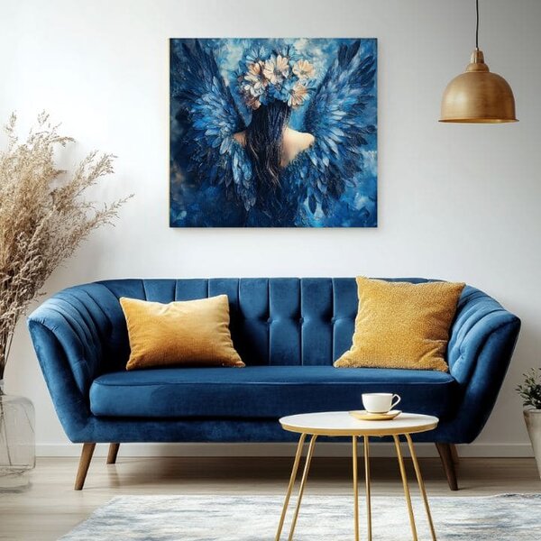 Obrazy anjelov Záhadná tvár | dokončené rukou umelca - 60x60 cm