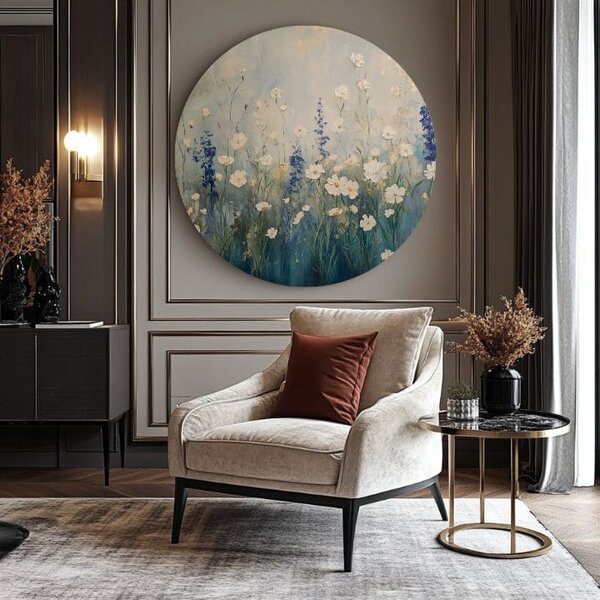 Okrúhle obrazy s akrylom Pravá elegancia - 60 cm