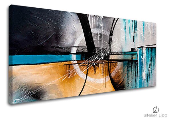 Autorská reprodukcia na plátne ABSTRAKT Zľava 60 % 80x40 cm