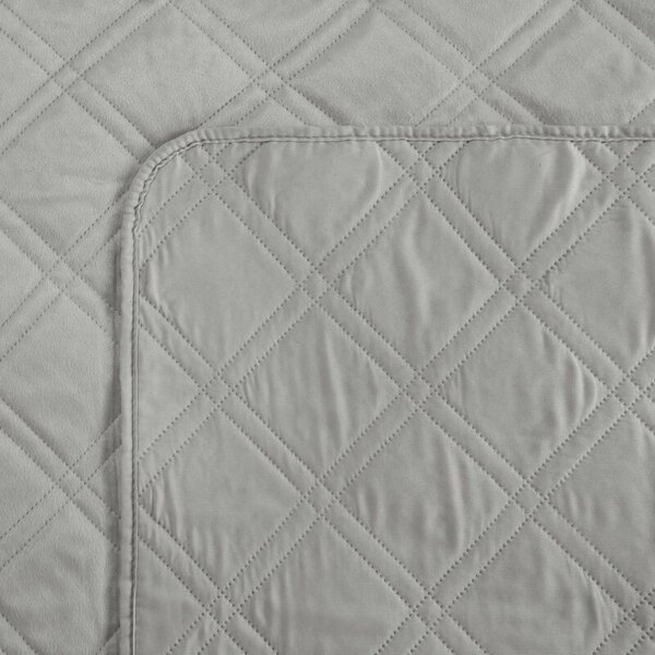 Dekorstudio Zamatový prehoz na posteľ LUIZ8 v striebornej farbe Rozmer prehozu (šírka x dĺžka): 170x210cm
