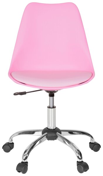 OTOČNÁ STOLIČKA, vzhľad kože, pink MID.YOU - Online Only kancelárie, Online Only