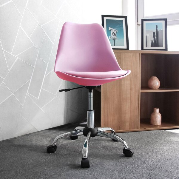 OTOČNÁ STOLIČKA, vzhľad kože, pink MID.YOU - Online Only kancelárie, Online Only