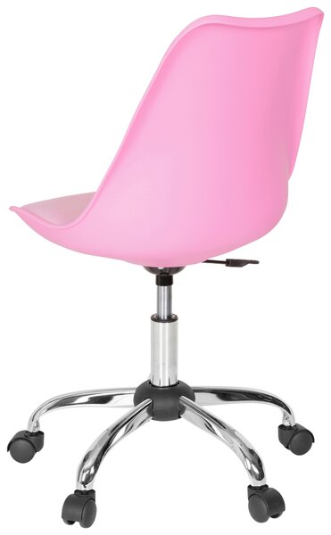 OTOČNÁ STOLIČKA, vzhľad kože, pink MID.YOU - Online Only kancelárie, Online Only