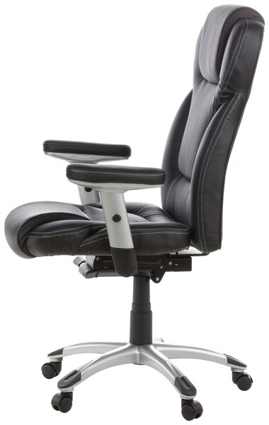KANCELÁRSKE KRESLO, vzhľad kože, čierna, strieborná MID.YOU - Online Only kancelárie, Online Only