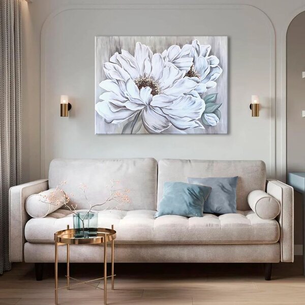 Obraz na plátne JEMNÉ BIELE KVETY Zľava 60 % 70x50 cm