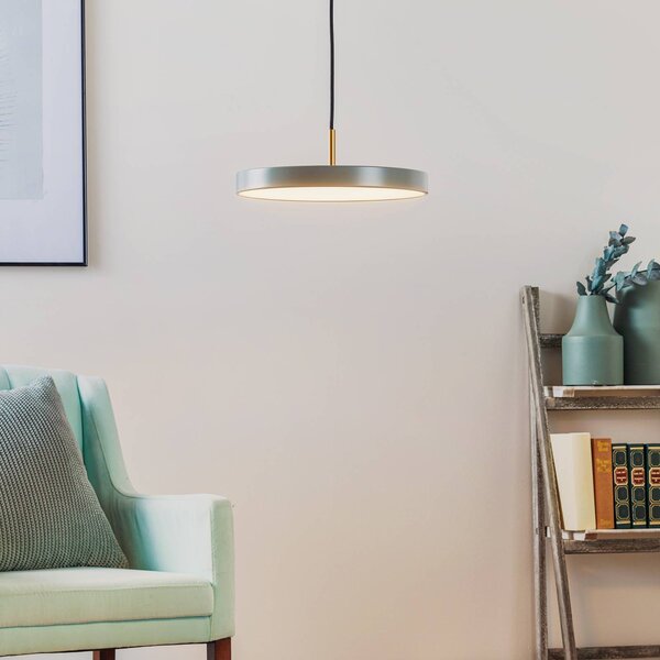LED závesné svietidlo UMAGE Asteria Mini, svetlozelená/mosadz, Ø 31 cm, Zelená, Obývacia izba / jedáleň, Hliník, Dizajn, Závesné svietidlo