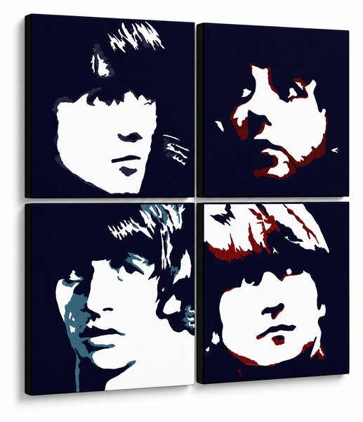 Ručne maľovaný POP Art obraz Beatles - obraz Beatles
