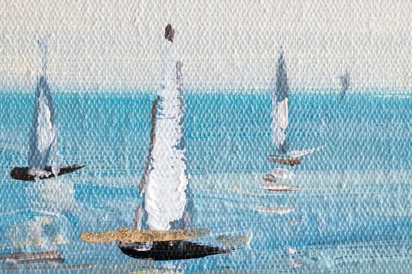 Maľovaný obraz na stenu LODE 70x70 cm - 70×70 cm / Klasický 2 cm