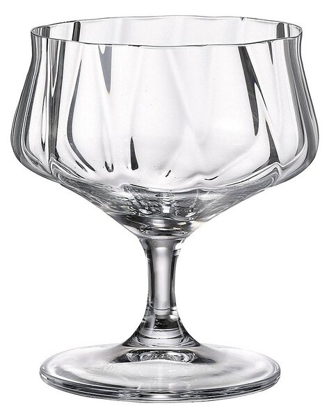 Crystal Bohemia Cettia optic poháre na zmrzlinu 295 ml 6 ks