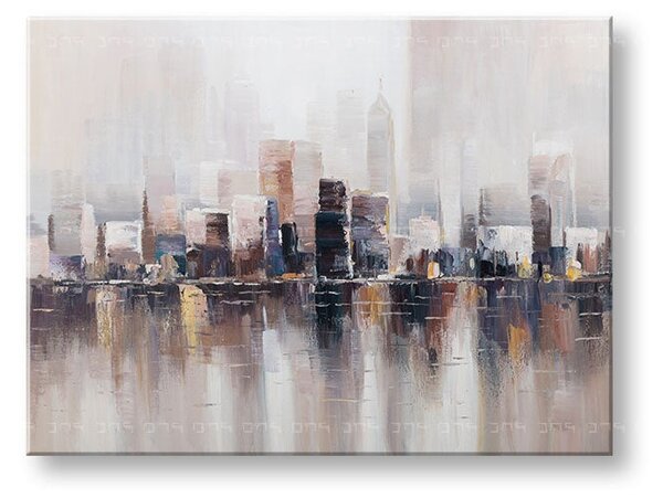 Maľovaný obraz na stenu VEĽKOMESTO 120x90 cm - 120×90 cm / Klasický 2 cm