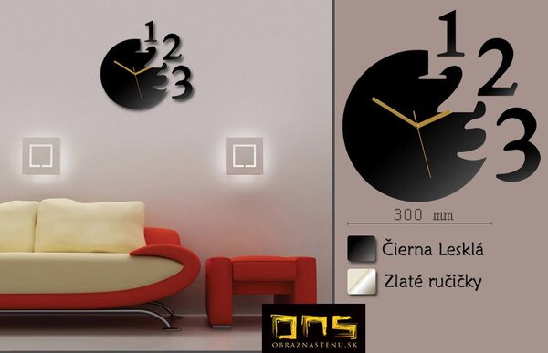 Moderné nástenné hodiny ČÍSLICE