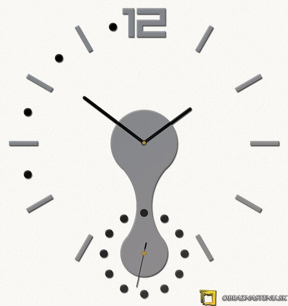 Moderné nástenné hodiny Grey PiXel