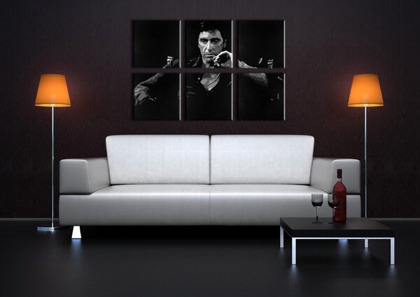 Malovaný POP ART obraz na stěnu SCARFACE-AL PACINO 210x140 cm