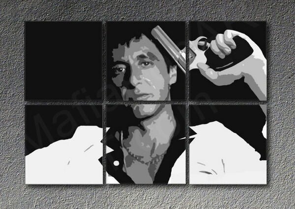 Ručne maľovaný POP Art obraz Scarface - AL PACINO 90x60 cm