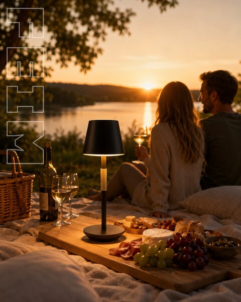 8719514404595 Philips HUE Go prenosná dotyková stolná lampička LED 36cm 6,2W/530lm CCT+RGB IP54 čierna bluetooth vrátane batérie