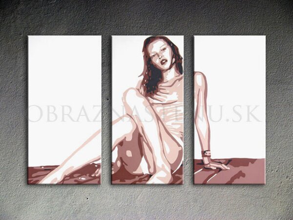 Ručne maľovaný POP Art obraz Kate Moss 60x40 cm