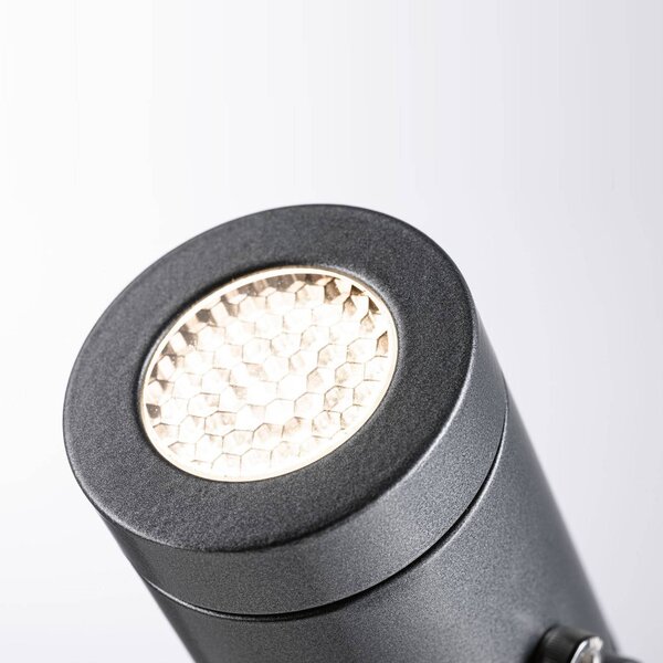 Paulmann Plug & Shine LED zemný bodový reflektor Radon, Hliník / sivá / zinok, Hliník, Vonkajše bodové svietidlo / bodateľné do zeme