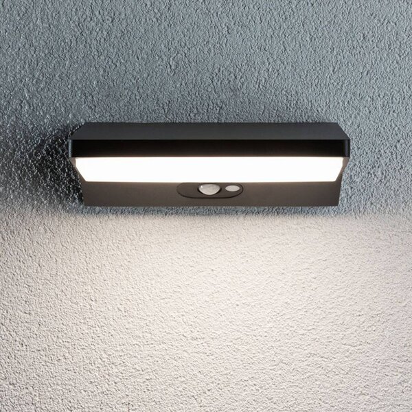 Paulmann House nástenné LED, snímač hĺbka 15 cm, Čierna, Hliník, Moderný, Nástenné svietidlo
