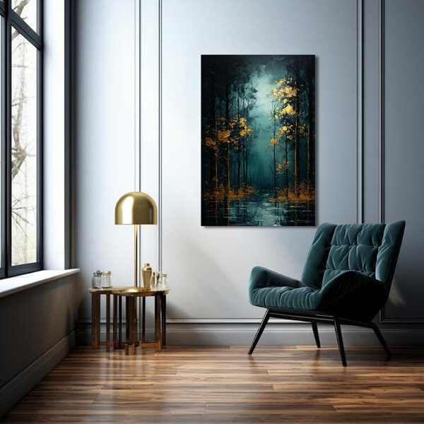 Set 2 obrazov Zlatá príroda — Mesiac, Fantázia - 2× 40×60 cm
