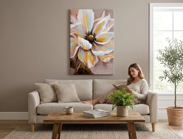 Maľovaný obraz na stenu KVET 60x90 cm