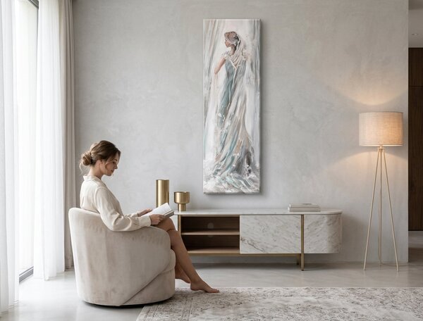 Maľovaný obraz na stenu ŽENA 40x120 cm