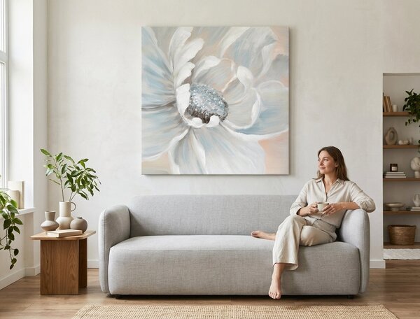 Maľovaný obraz na stenu KVETY 60x60 cm