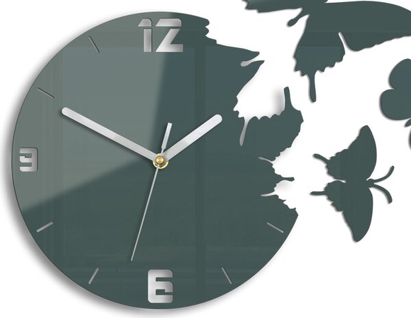 Moderné nástenné hodiny MOTÝLE GRAY gray