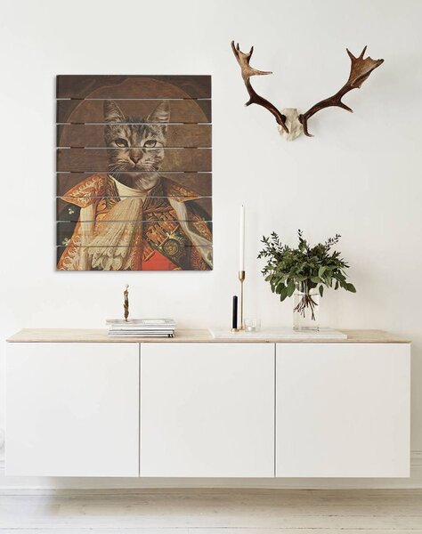 Obraz na dreve zvierací portrét Kim - 60x80 cm | rôzne uniformy - uniforma 1