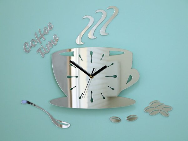 Moderné nástenné hodiny CUP MIRROR