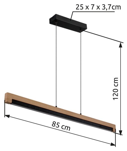 Globo 67849H LED závesné stropné svietidlo STARLA | 24W integrovaný LED zdroj | 580lm | 3000K