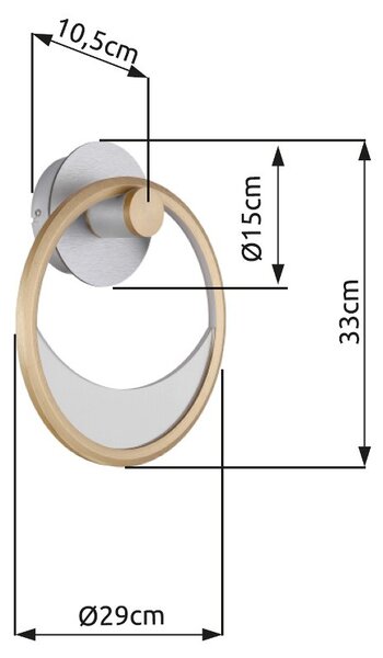 Globo 67333-16W LED nástenné svietidlo UMBRA | 16W integrovaný LED zdroj | 628lm | 3000K
