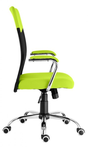 Detská stolička Neoseat TEENAGE — látka, čierna / reflexná zelená