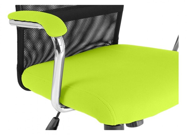 Detská stolička Neoseat TEENAGE — látka, čierna / reflexná zelená