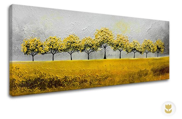 Autorská reprodukcia na plátne STROMY - 105x45 cm