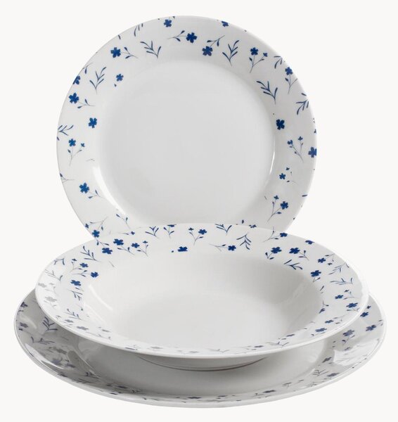 Porcelánová súprava riadu Bloom, 6 osôb, 18 ks