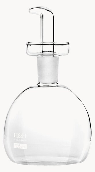Okrúhla fľaša na olej z borosilikátového skla Pure, 125 ml