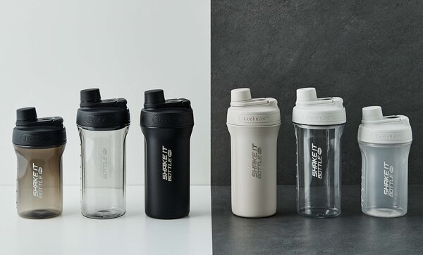 Fľaša na pitie shaker LOCK SHAKE IT 650ml biela