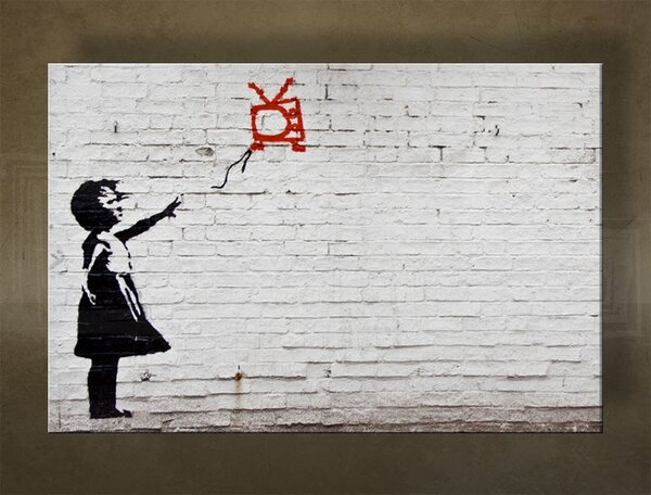 Obraz na plátne Street ART – Banksy - 20x30 cm