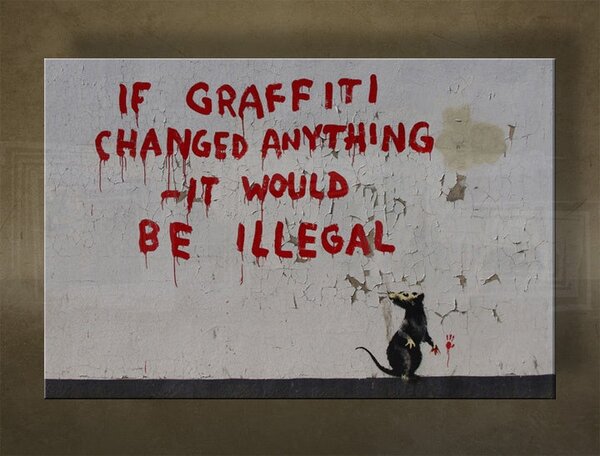 Obraz na plátne Street ART – Banksy - 20x30 cm