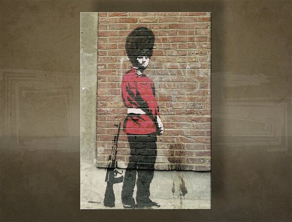 Obraz na plátne Street ART – Banksy - 20x30 cm