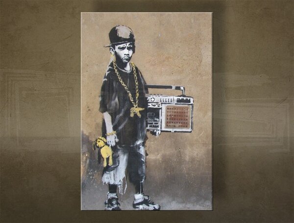 Obraz na plátne Street ART – Banksy - 20x30 cm