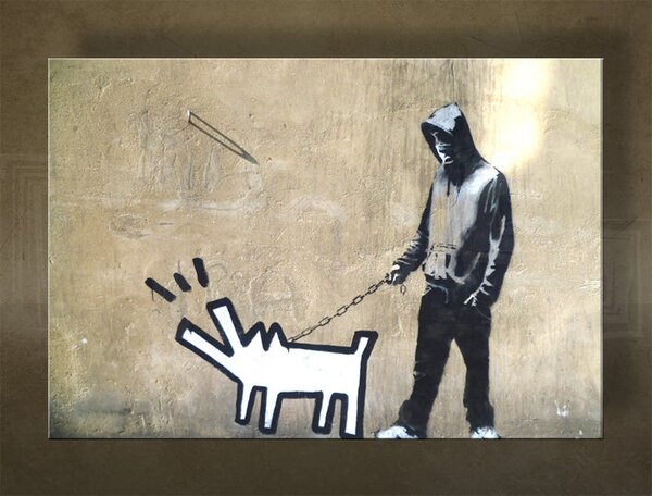 Obraz na plátne Street ART – Banksy - 20x30 cm