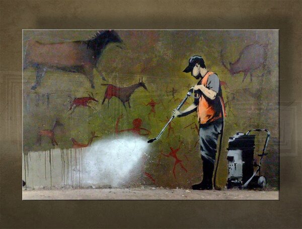Obraz na plátne Street ART – Banksy - 20x30 cm