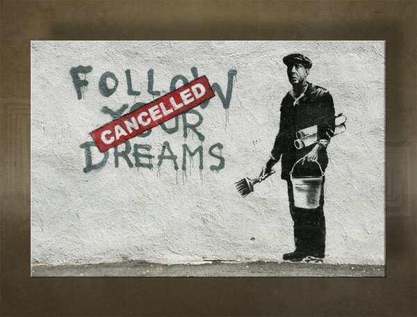 Obraz na plátne Street ART – Banksy - 20x30 cm