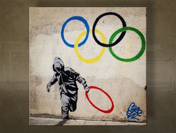Obraz na plátne Street ART – Banksy - 30x30 cm