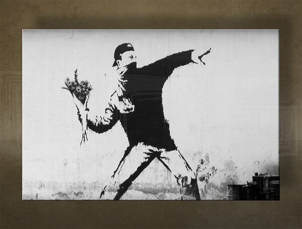 Obraz na plátne Street ART – Banksy - 20x30 cm